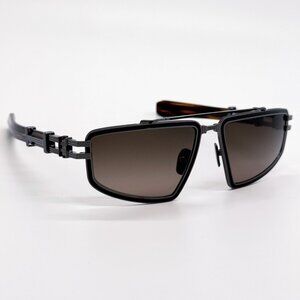 NEW BALMAIN UNISEX SUNGLASSES BALMAIN BPS-139B BLACK BROWN EYEWEAR BALMAIN
